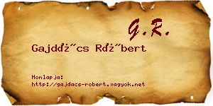 Gajdács Róbert névjegykártya