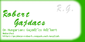 robert gajdacs business card